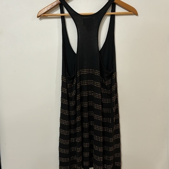 Torn by Ronny Kobo black tank top with copper-colored metallic squares size L - Picture 6 of 8